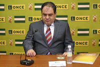 Pascual Gualda en el acto de presentación de la Memoria de la ONCE en Jaén