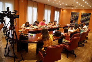 Imagen de la rueda de prensa celebrada en la sede de la Delegación Territorial