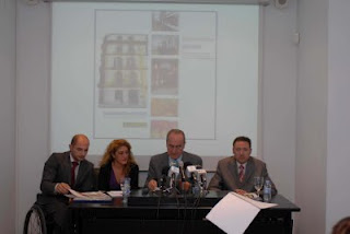 Imagen de la intervención del alcalde de Málaga en la rueda de prensa