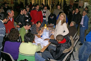 Imagen de otro momento del recuento en otra de las mesas