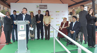 El director general de la ONCE en un momento de su intervención durante el acto de inauguración