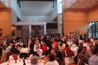 Vista general de la sala donde se celebró el almuerzo de hermandad en Algeciras