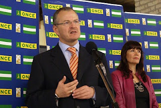 Patricio Cárceles, en un momento de su intervención en la apertura del acto de Sanat Lucía