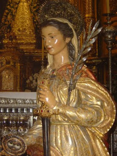 Imagen de Santa Lucía en la Basílica de La Macarena