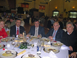 Imagen de la mesa presidencial del almuerzo de Santa Lucía en Almería
