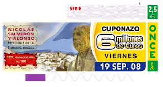 Cuponazo del 19 de setiembre dedicado al almeriense Nicolás Salmerón