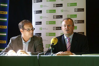 Cárceles y Moreno en un momento durante al acto
