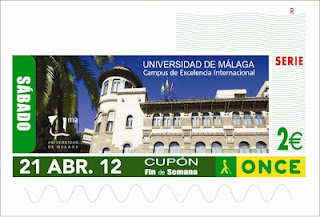 Imagen del cupón de Fin de Semana del sábado 21 de abril dedicado a la Universidad de Málaga