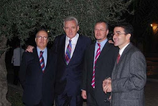 El vicepresidente de la ONCE con Luis del Olmo, el delegado territorial en Andalucía y el director en Utrera