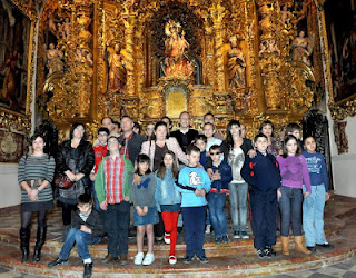 Un grupo de alumnos del CRE durante la visita a San Telmo