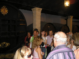 Aspecto de la visita al interior de las Bodegas jerezanas, una de las actividades más concurridas