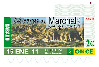 Cupón del 15 de enero dedicado al parque natural de Cárcavas de Marchal en Granada