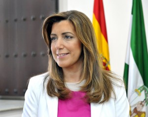 Primer plano de la consejera de presidencia e Igualdad de la Junta de Andalucía, Susana Díaz