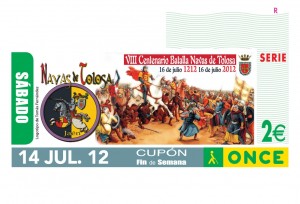 Cupón 14.07 Batalla Navas de Tolosa Imagen del cupón de fin de semana del 14 de julio dedicado al VIII centenario de la Batalla Navas de Tolosa