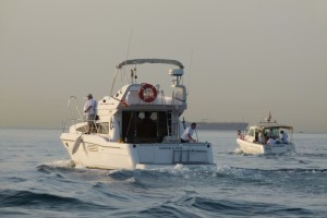 Imagen de uno de los barcos en plena competición 