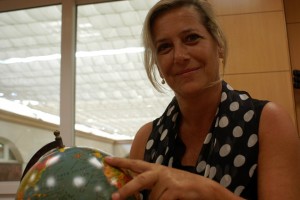 Alicia Estrada al finalizar la entrevista