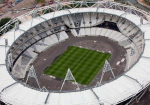 Vista aéra del impresionante estadio olímpico de Londres