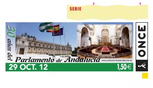 Cupón dedicado al Parlamento de Andalucía