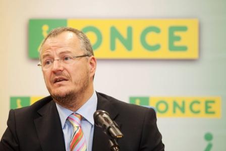 Primer plano del delegado territorial de la ONCE en Andalucía, Patricio Cárceles