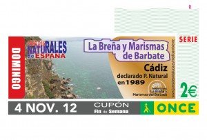 Cupón NOV04 Barbate Cupón dedicado a La Breña y Marismas de Barbate