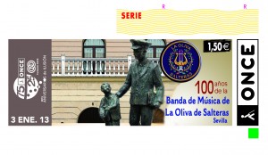 030113 Cupón dedicado a los 100 años de la Banda de Música de Salteras