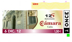 Cupón dedicado al 125 Aniversario de la Cámara de Comercio de Cádiz