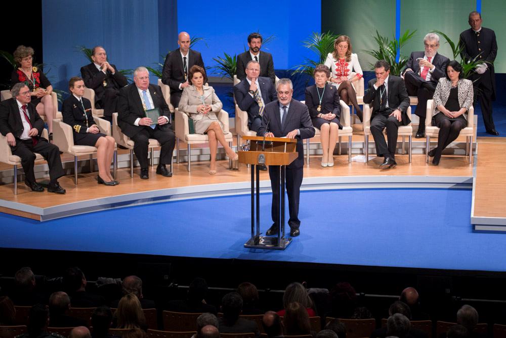 Griñán hablando El presidente de la Junta durante su intervención