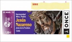 Cupón dedicado a la Hermandad Nuestro Padre Jesús Nazareno de Jerez de la Frontera en Cádiz