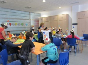 En la imagen, uno de los talleres del fin de semana en la que los niños participaron