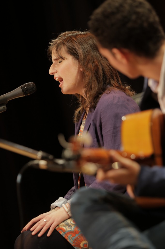 En la imagen, Auxiliadora Rodríguez durante su actuación