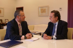 En la imagen, Patricio Cárceles y Emilio de Llera durante la reunión