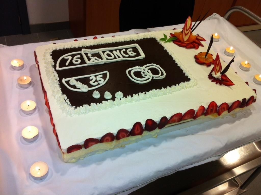 En la imagen, la tarta que pudieron disfrutar el sábado los presentes