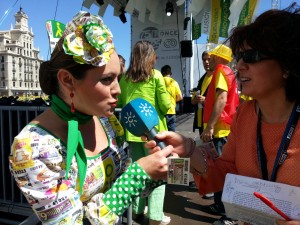 María Ángeles Narváez habla con Canal Sur TV antes de salir a escena