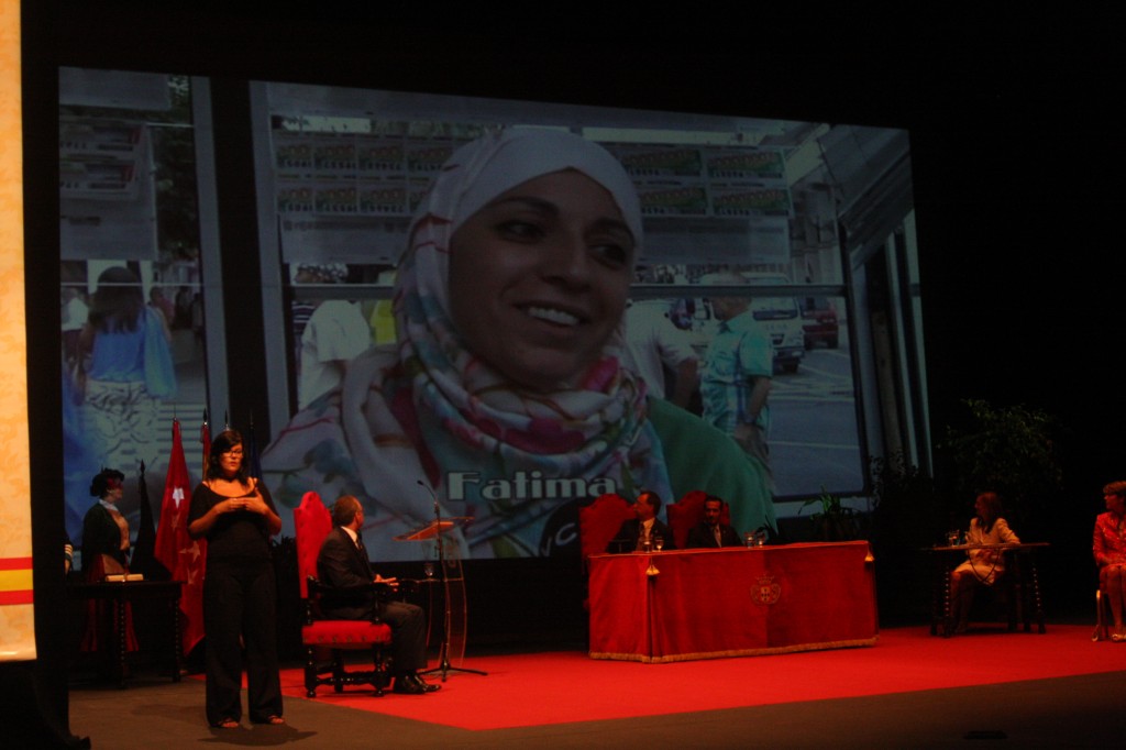 Un momento de la proyección del vídeo