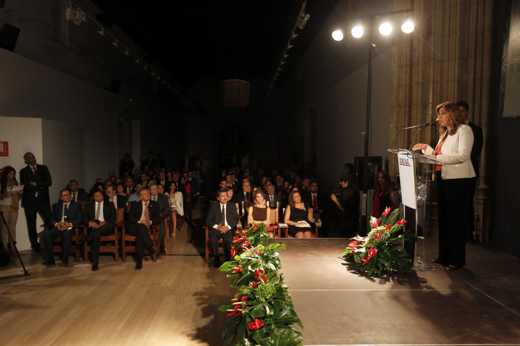 Susana Díaz, presidenta de la Junta de Andalucía, en su momento del discurso