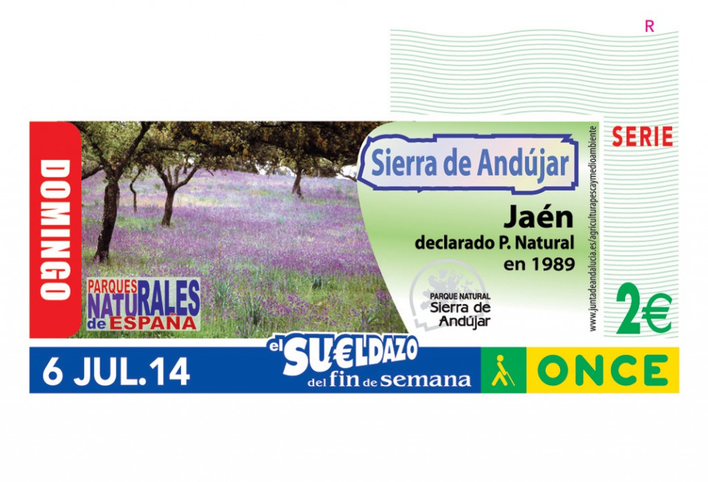 Cupón dedicado al parque natural de la Sierra de Andújar