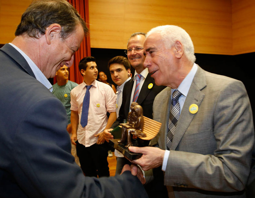 Lucia Alonso durante la entrega de premios