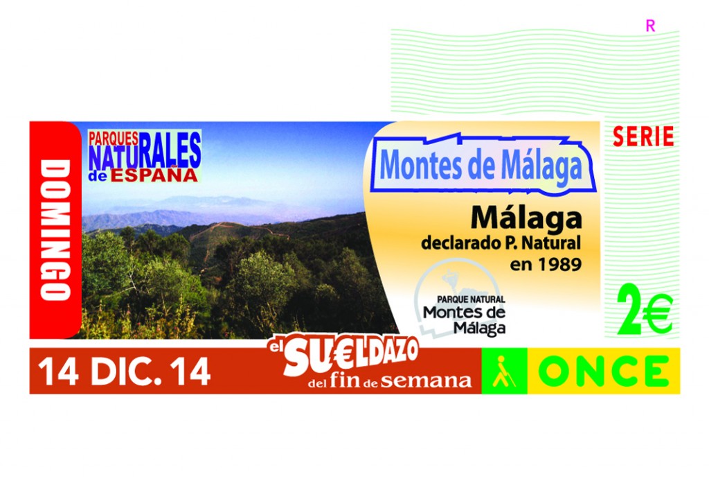 Cupón dedicado al Parque Natural Montes de Málaga