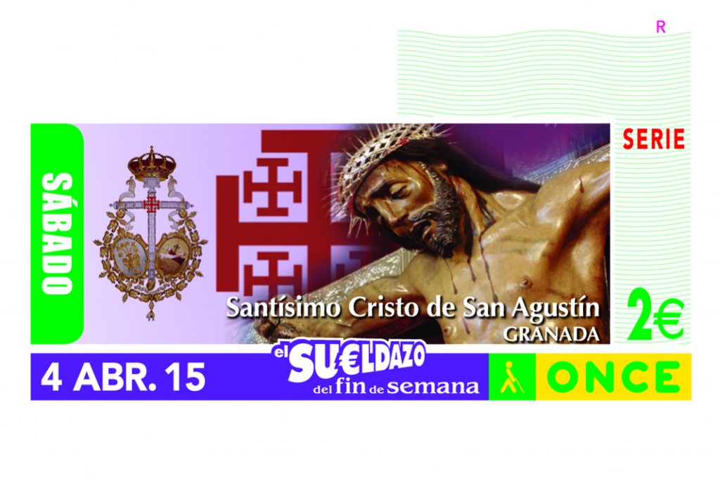 Cupón dedicado a la imagen del Santísimo Cristo de San Agustín de Granada