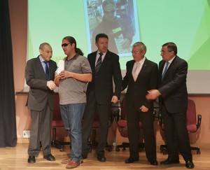 El presidente del Consejo Territorial, Ventura Pazos, junto a la Delegación Territorial de Andalucía encabezada por Cristóbal Martínez y José Antonio Toledo, diron los premios a los mejores vendedores de la zona de Sevilla y Huelva
