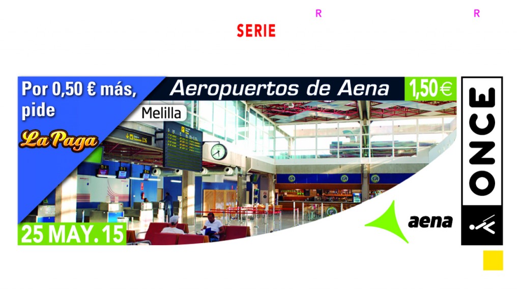 Cupón dedicado al aeropuerto de Melilla