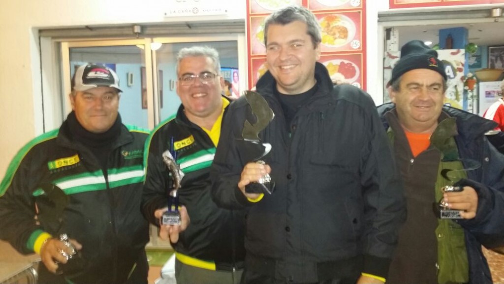 Los tres ganadores del premio al mejor rancho (de izq. a dcha.)  Andrés Lima Muñoz, Jose María Cumbre Martínez y Juan Antonio Álvarez