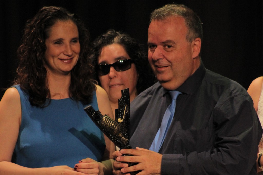 Entrega del primer premio a Ana Ruiz y Jesús Espiñeira en la modalidad de grupos