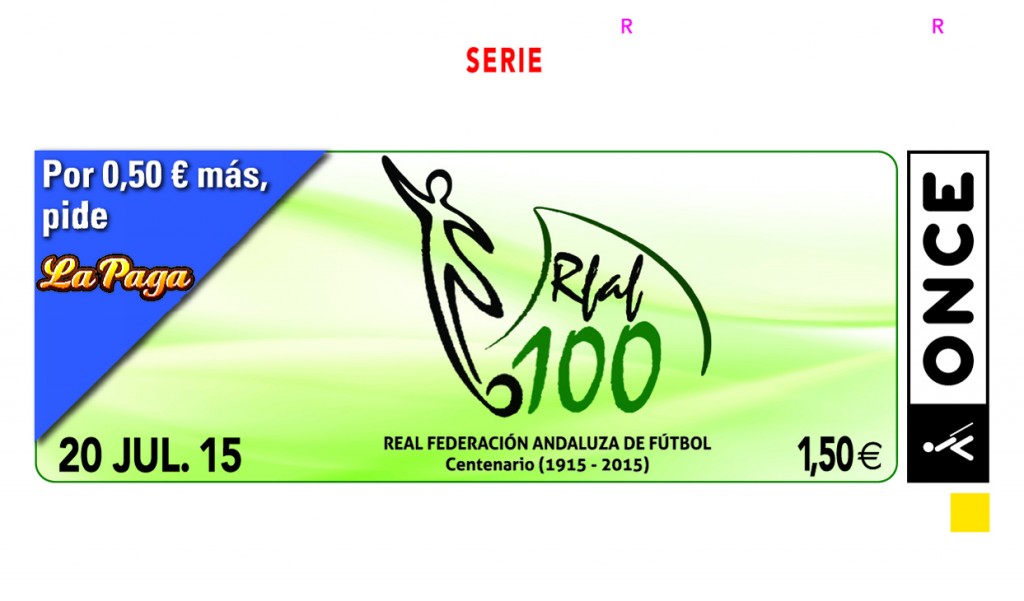 Cupón dedicado al centenario de la Real Federación Andaluza de Fútbol