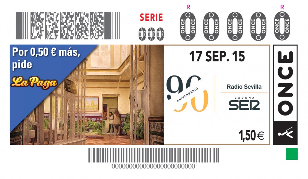 Cupón dedicado al 90 aniversario de la presencia de Cadena SER Radio Sevilla