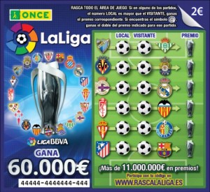 Imagen de un Rasca de la Liga de la ONCE