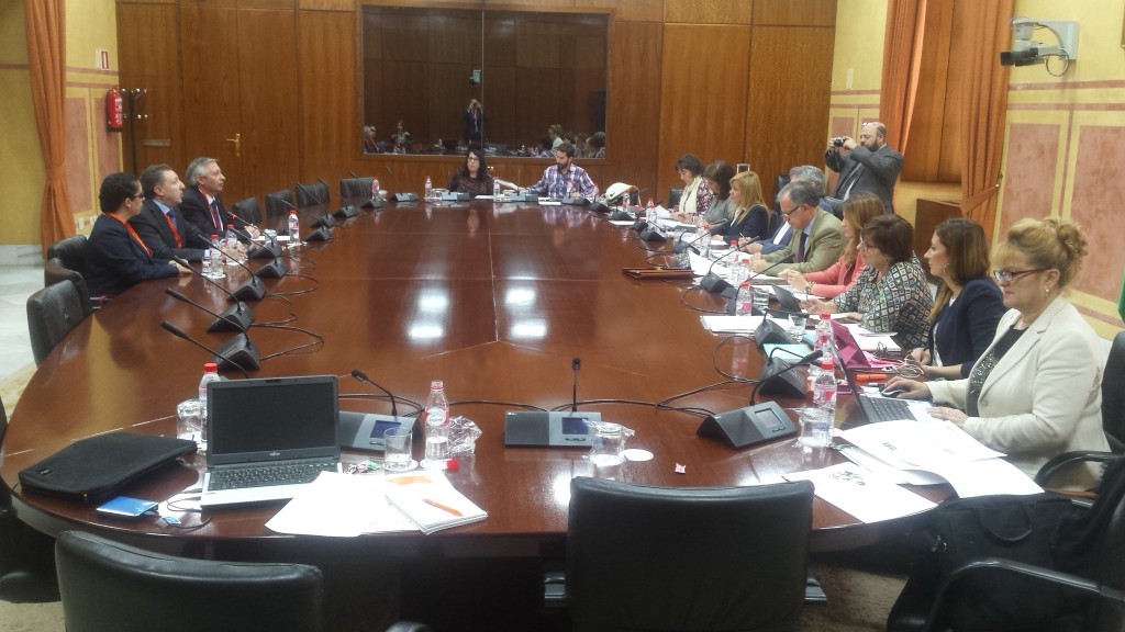 Aspecto general de la sala de Comisiones 1 del Parlamento