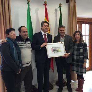 Acto de presentación del cupón dedicado a Vejer de la Frontera en el Ayuntamiento de la localidad