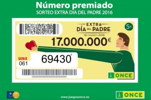 Imagen del cupón del Extra del Padre con el número ganador