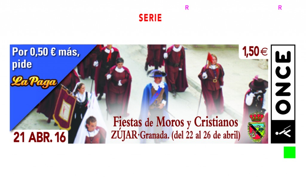 Cupón dedicado a las fiestas de moros y cristianos de Granada